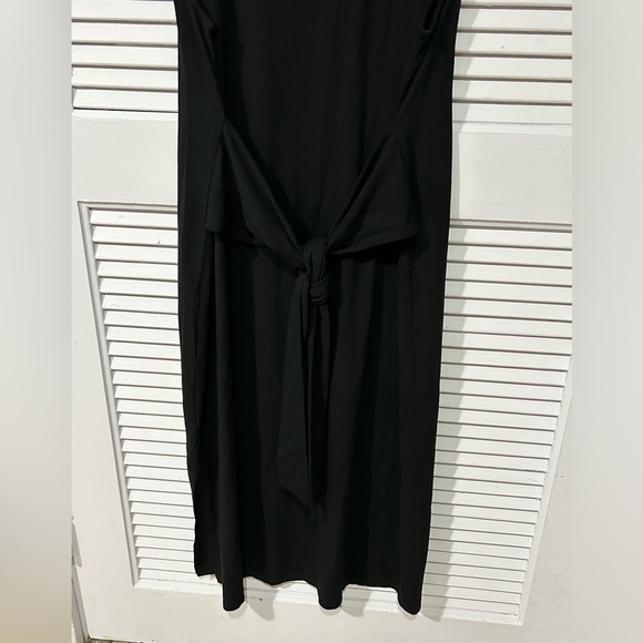 Eileen fisher stretch jersey crewnek sleeveless midi dress side slit size Large. - Picture 10 of 16